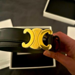 Brand New Celine Belt 85 Gold Buckle